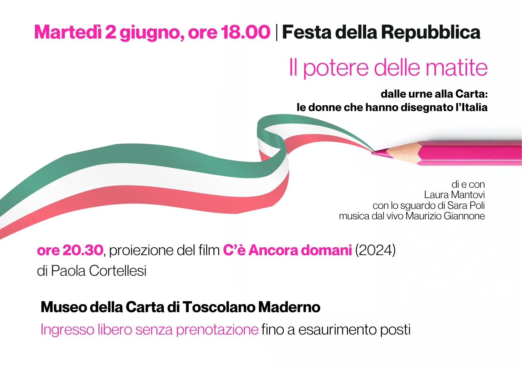 FESTA DELLA REPUBBLICA IN MUSEO TRA TEATRO E CINEMA