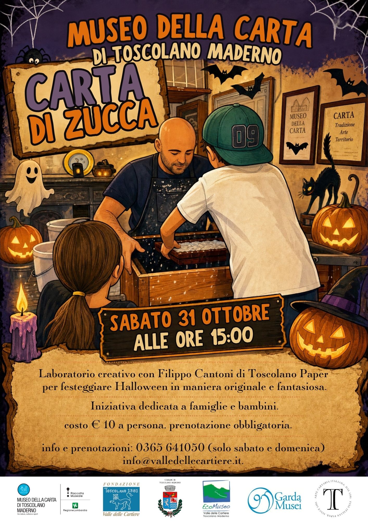 Workshop di Halloween - Carta di zucca