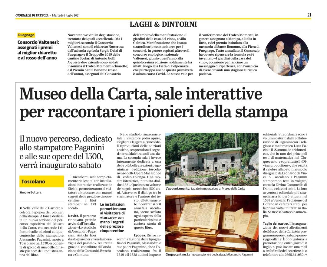 Giornale di Brescia 6/07/2021
